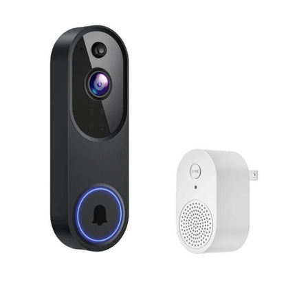 HD Night Vision Smart Video Doorbell Wireless Voice Intercom Surveillance Electronic Peephole, Black + US Plug Dingdong, Black + UK Plug Dingdong, Black + USB Dingdong, Beige + US Plug Dingdong, Beige + UK Plug Dingdong, Beige + USB Dingdong
