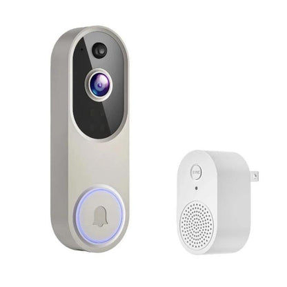 HD Night Vision Smart Video Doorbell Wireless Voice Intercom Surveillance Electronic Peephole, Black + US Plug Dingdong, Black + UK Plug Dingdong, Black + USB Dingdong, Beige + US Plug Dingdong, Beige + UK Plug Dingdong, Beige + USB Dingdong