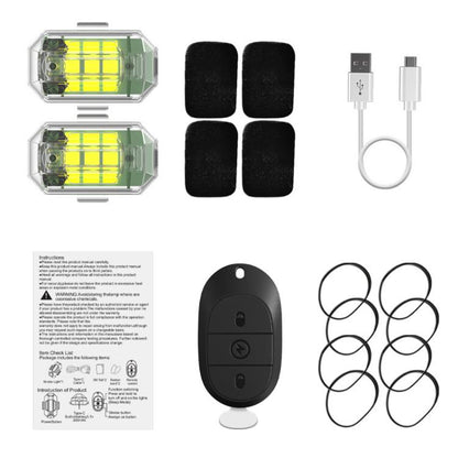 M3 Motorcycle Bicycle Drone Strobe Light Waterproof Wireless Remote Control Anti-Tailgating Light, 4 Lights + Remote Control, 2 Lights + Remote Control, 1 Light + Remote Control