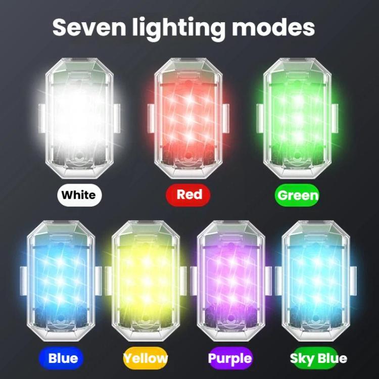 M3 Motorcycle Bicycle Drone Strobe Light Waterproof Wireless Remote Control Anti-Tailgating Light, 4 Lights + Remote Control, 2 Lights + Remote Control, 1 Light + Remote Control