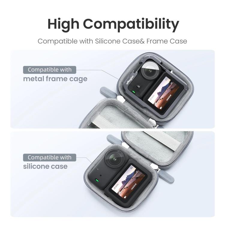 For DJI Osmo Nano Camera aMagisn Mini Hard Shell Case Compact Protective Pouch with Carabiner Clip
