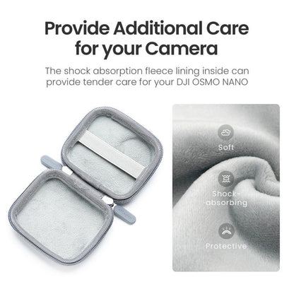 For DJI Osmo Nano Camera aMagisn Mini Hard Shell Case Compact Protective Pouch with Carabiner Clip