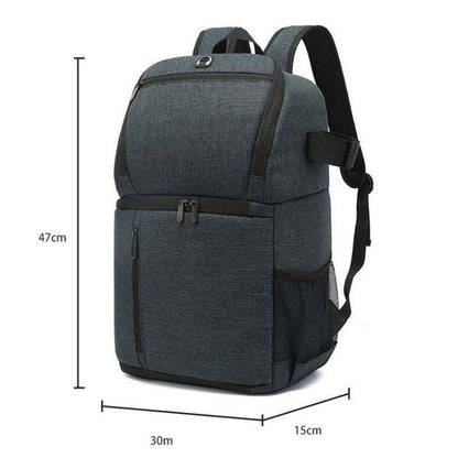 Large-Capacity Multi-Functional DSLR Camera Bag Waterproof Photography Backpack, Blue