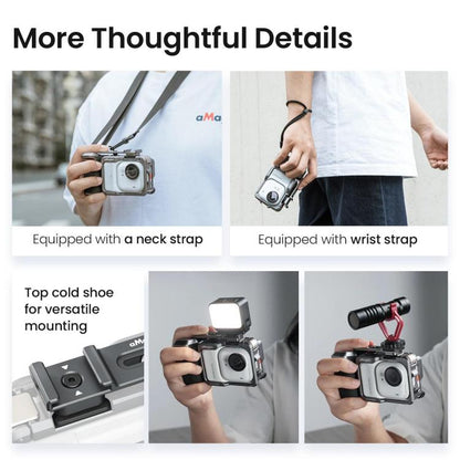 aMagisn Universal Camera Metal Xplorer Grip Kit For DJI Osmo Action/Insta360/GoPro HERO Series