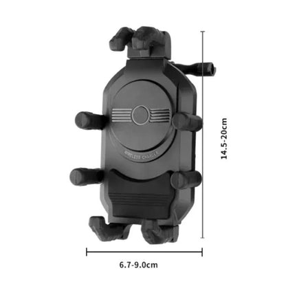 Motorcycle Phone Holder with Sun Visor & Anti-Theft Lock 360-degree Rotation, Camera Compatible, Handlebar Mount, Mirror Stem Mount