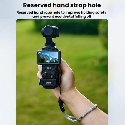 For DJI Osmo Pocket 3 BRDRC Magnetic Expandable Phone Holder Cold Shoe Mount, Black
