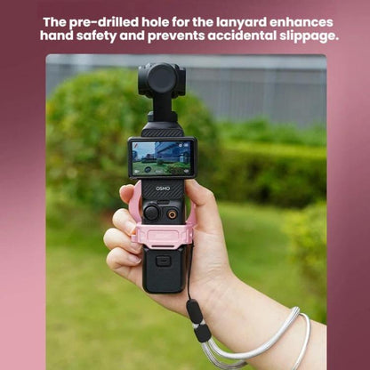 For DJI Osmo Pocket 3 BRDRC Magnetic Expandable Phone Holder Cold Shoe Mount, Pink