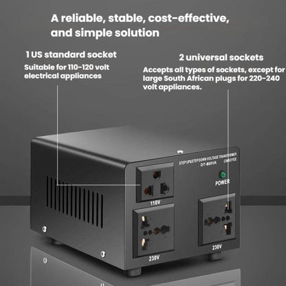 Toroidal Power Transformer Portable Household Power Converter US Plug, DT-500VA, DT-800VA, DT-1000VA, DT-2000VA, DT-3000VA, DT-5000VA