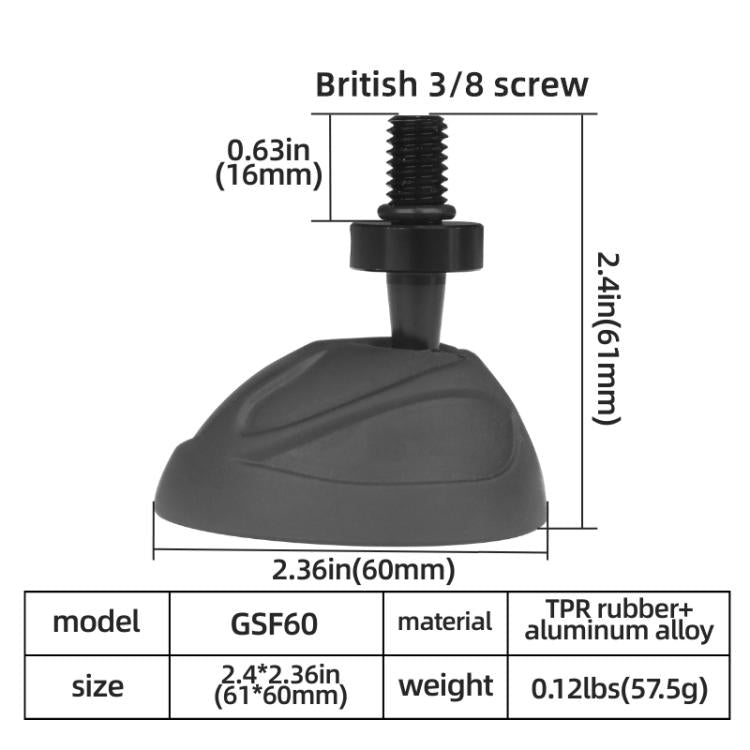 Tripod Non-slip Foot Pad SLR Camera Universal 3/8 inch Screw Monopod Base, GSF60, BEXIN GSF60 3pcs
