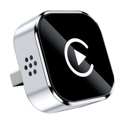 Q1A 2 In 1 Wireless Carplay/AndroidAuto Box Smart Portable In-Car Connectivity Box, Black Color Label, Black White Lable, Silver White Lable, Black Chromatic Car Badge, Silver Chromatic Car Badge, Gold Label Dual-Pocket Translator, Silver Color Lable