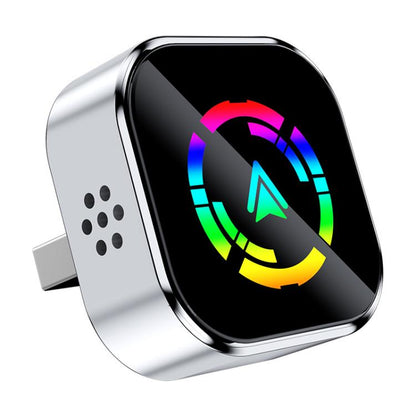 Q1A 2 In 1 Wireless Carplay/AndroidAuto Box Smart Portable In-Car Connectivity Box, Black Color Label, Black White Lable, Silver White Lable, Black Chromatic Car Badge, Silver Chromatic Car Badge, Gold Label Dual-Pocket Translator, Silver Color Lable
