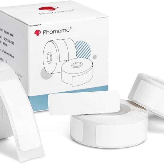 Thermal Self-Adhesive Labels For D30 Printer, Phomemo 6mmx22mm-520pcs White, Phomemo 12mmx22mm-260pcs White, Phomemo 12mmx30mm-210pcs White, Phomemo 12mmx40mm-160pcs White, Phomemo 12mmx50mm-130pcs White, Phomemo 14mmx30mm-230pcs White