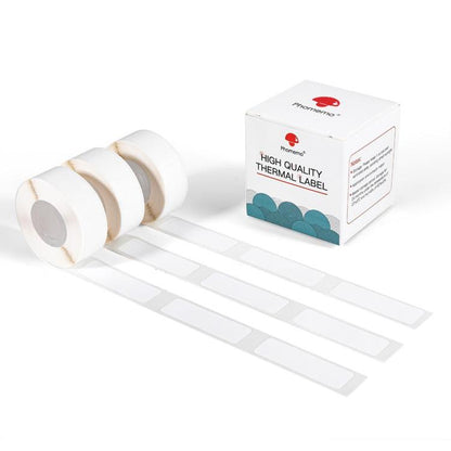Thermal Self-Adhesive Labels For D30 Printer, Phomemo 6mmx22mm-520pcs White, Phomemo 12mmx22mm-260pcs White, Phomemo 12mmx30mm-210pcs White, Phomemo 12mmx40mm-160pcs White, Phomemo 12mmx50mm-130pcs White, Phomemo 14mmx30mm-230pcs White