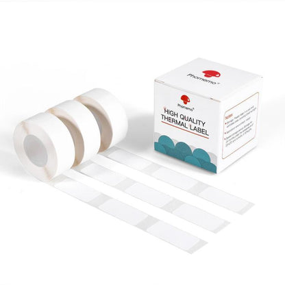 Thermal Self-Adhesive Labels For D30 Printer, Phomemo 6mmx22mm-520pcs White, Phomemo 12mmx22mm-260pcs White, Phomemo 12mmx30mm-210pcs White, Phomemo 12mmx40mm-160pcs White, Phomemo 12mmx50mm-130pcs White, Phomemo 14mmx30mm-230pcs White