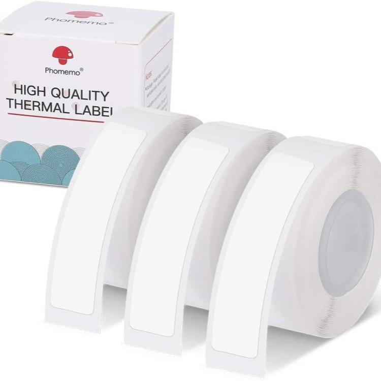 Thermal Self-Adhesive Labels For D30 Printer, Phomemo 6mmx22mm-520pcs White, Phomemo 12mmx22mm-260pcs White, Phomemo 12mmx30mm-210pcs White, Phomemo 12mmx40mm-160pcs White, Phomemo 12mmx50mm-130pcs White, Phomemo 14mmx30mm-230pcs White