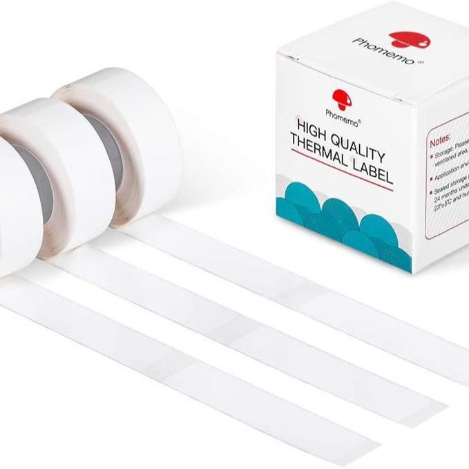 Thermal Self-Adhesive Labels For D30 Printer, Phomemo 6mmx22mm-520pcs White, Phomemo 12mmx22mm-260pcs White, Phomemo 12mmx30mm-210pcs White, Phomemo 12mmx40mm-160pcs White, Phomemo 12mmx50mm-130pcs White, Phomemo 14mmx30mm-230pcs White