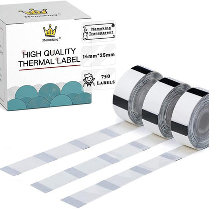 Thermal Self-Adhesive Labels For D30 Printer, Phomemo 6mmx22mm-520pcs White, Phomemo 12mmx22mm-260pcs White, Phomemo 12mmx30mm-210pcs White, Phomemo 12mmx40mm-160pcs White, Phomemo 12mmx50mm-130pcs White, Phomemo 14mmx30mm-230pcs White