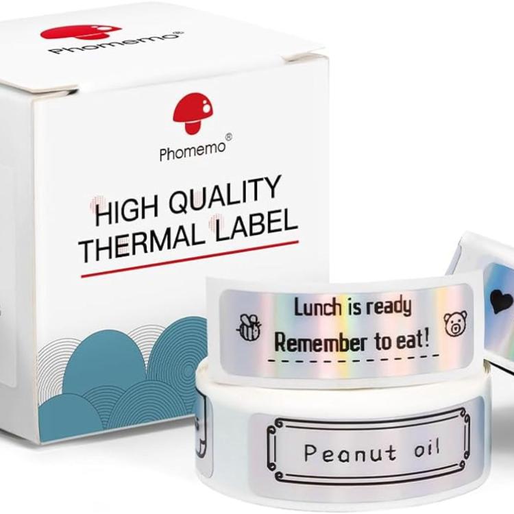 Thermal Self-Adhesive Labels For D30 Printer, Phomemo 6mmx22mm-520pcs White, Phomemo 12mmx22mm-260pcs White, Phomemo 12mmx30mm-210pcs White, Phomemo 12mmx40mm-160pcs White, Phomemo 12mmx50mm-130pcs White, Phomemo 14mmx30mm-230pcs White