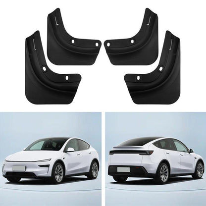 4pcs TPE Soft Rubber Car Tire Mudguard, For Tesla 2025+ MODEL Y JUNIPER TPE Material