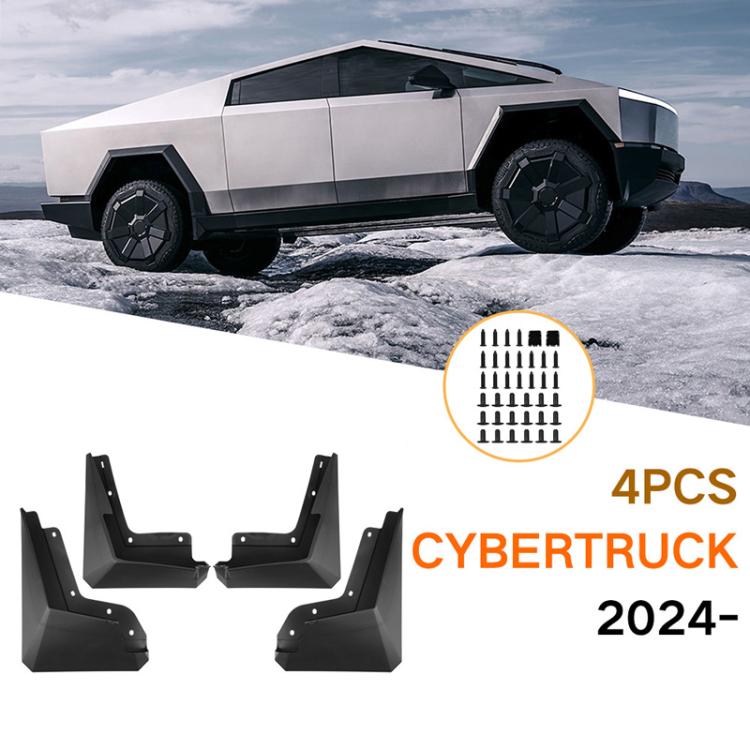 4pcs Car Tire Mudguard, For Tesla Cybertruck 2024