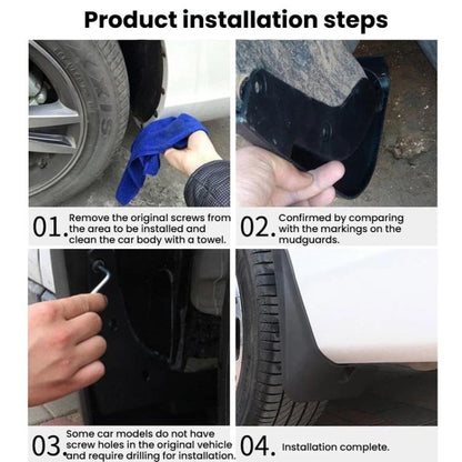 4pcs Car Tire Mudguard, For Tesla Cybertruck 2024