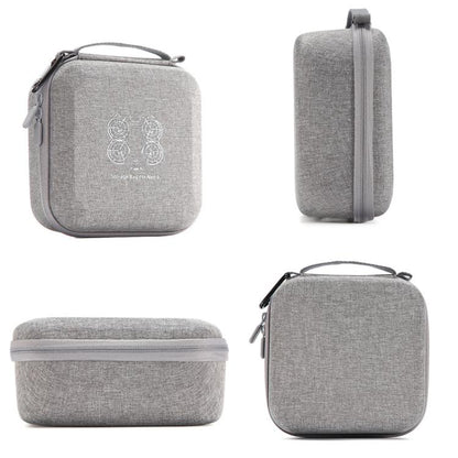 For DJI Neo 2 Drone Mini Hard Case Compact Portable Pouch with Metal Clip, Mini Gray