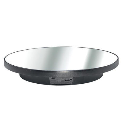 Multi-Purpose Mirror Electric Rotating Disc Battery / USB Powered Photography Live Display Stand, 32cm, 40cm