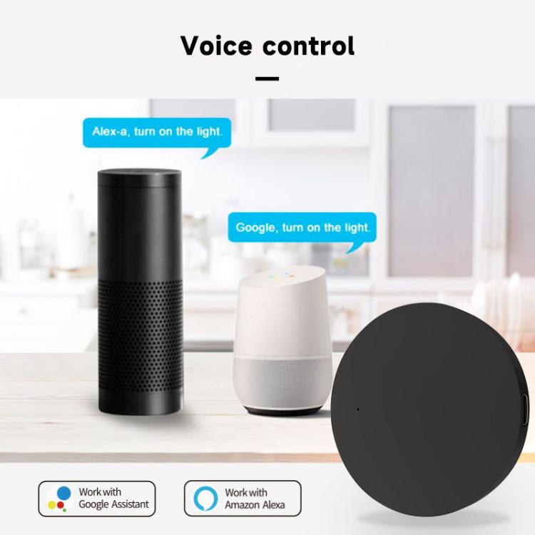 Tuya Wifi Smart Home Universal Remote Control, Support Voice Control/Mobile Phone Remote Operation, IR, IR+RF