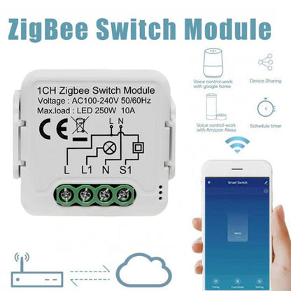 Smart On/Off Switch Voice Remote Control Remodeling Smart Switch Module, ZigBee3.0 Neutral Live Wire 1CH, ZigBee3.0 Neutral Live Wire 2CH, ZigBee3.0 Neutral Live Wire 3CH, ZigBee3.0 Neutral Live Wire 4CH, ZigBee3.0 Single Live Wire 1CH