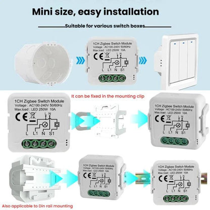 Smart On/Off Switch Voice Remote Control Remodeling Smart Switch Module, ZigBee3.0 Neutral Live Wire 1CH, ZigBee3.0 Neutral Live Wire 2CH, ZigBee3.0 Neutral Live Wire 3CH, ZigBee3.0 Neutral Live Wire 4CH, ZigBee3.0 Single Live Wire 1CH