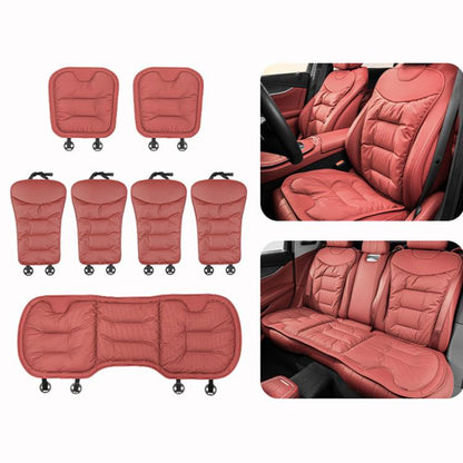 Car Seat Cushion Thickened Non-Slip Front Rear Seat Cushions, Front Seat Cushion Black, Front Seat Cushion Brown, Front Seat Cushion Red, Back Cushion Black, Back Cushion Brown, Back Cushion Red, Rear Seat Cushion Black, Rear Seat Cushion Brown