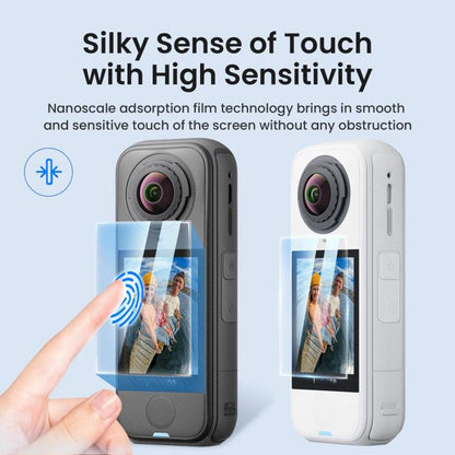 For Insta360 X4 Air aMagisn Tempered Glass Screen Protector HD Anti-Scratch 9H Hardness Lens Film, 1 Set, 2 Sets