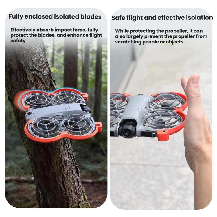 For DJI Neo 2 Drone Propeller Guards Kit Anti-Collision Rings Durable Safety Accessories, No Video Transmission Orange, No Video Transmission Gray, No Video Transmission Black, Support Video Add-Ons Orange, Support Video Add-Ons Gray...