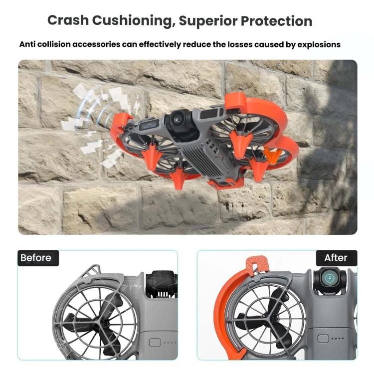 For DJI Neo 2 Drone Propeller Guards Kit Anti-Collision Rings Durable Safety Accessories, No Video Transmission Orange, No Video Transmission Gray, No Video Transmission Black, Support Video Add-Ons Orange, Support Video Add-Ons Gray...