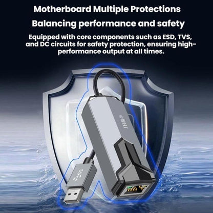 JINGHUA 2.5G Wired Network Adapter RJ45 Laptop HUB, USB, TYPE-C