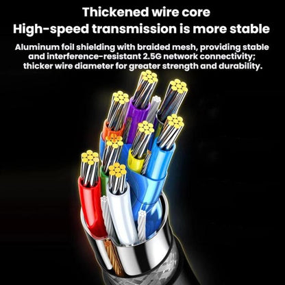 JINGHUA 2.5G Wired Network Adapter RJ45 Laptop HUB, USB, TYPE-C