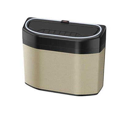 Car Trash Can Side-mounted Storage Box With Light
