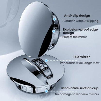 360 Degree Adjustable Frameless Suction Cup High-Definition Small Round Mirror