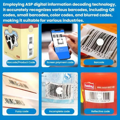 2D Ring Bluetooth Scanner Mini Wireless Barcode Scanner For Warehouse Logistics, Z01D