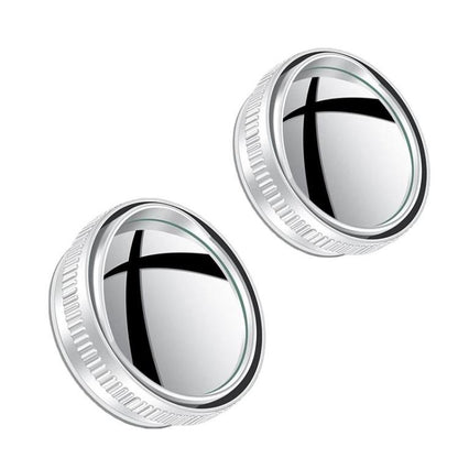 Car Suction Cup Type Wide-angle Reversing Mirror With Rain Guard, Silver, Black, White, Red, Blue