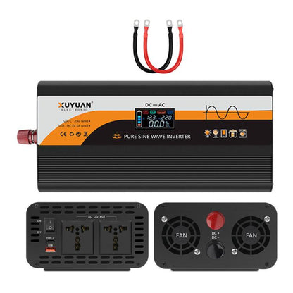 12V / 24V To 220V Pure Sine Wave Inverter Universal Car Power Converter, 800W Black, 1400W Black, 2000W Black, 3000W Black, 3600W Black, 4000W Black, 800W Red, 1400W Red, 2000W Red, 3000W Red