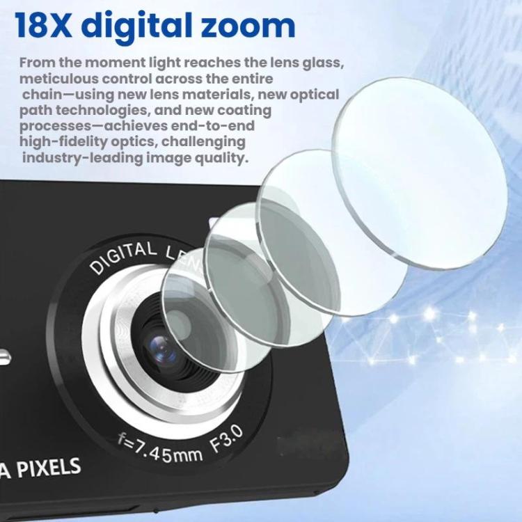 CDF6 Entry-Level Digital Camera With 64MP Photo & 4K Video Auto Focus, 2.8-Inch LCD Screen, Built-In Flash