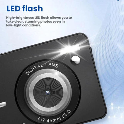 CDF6 Entry-Level Digital Camera With 64MP Photo & 4K Video Auto Focus, 2.8-Inch LCD Screen, Built-In Flash