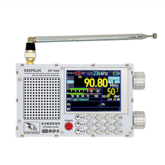 DEEPELEC DP-666 Touch Screen TEF6686 Radio Full Band FM High Sensitivity Radio