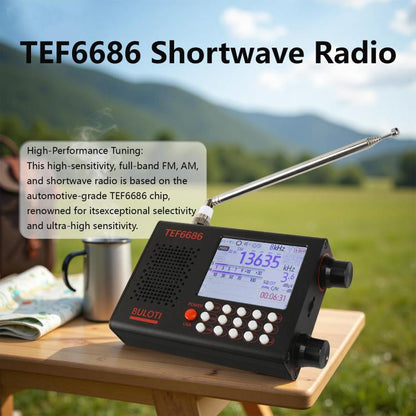 BULOTI TEF6686 Touch Screen Full Band High Sensitivity FM Radio