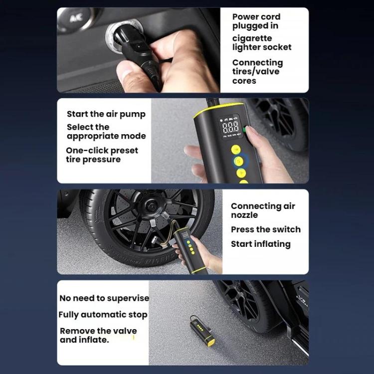 Car Portable Digital Display Electric Wired Air Pump