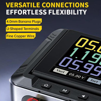 FNIRSI DPS-150 CNC DC Adjustable Regulated Power Supply High-Power Portable Power Supply Upper Computer, Standard, High US Plug, High EU Plug