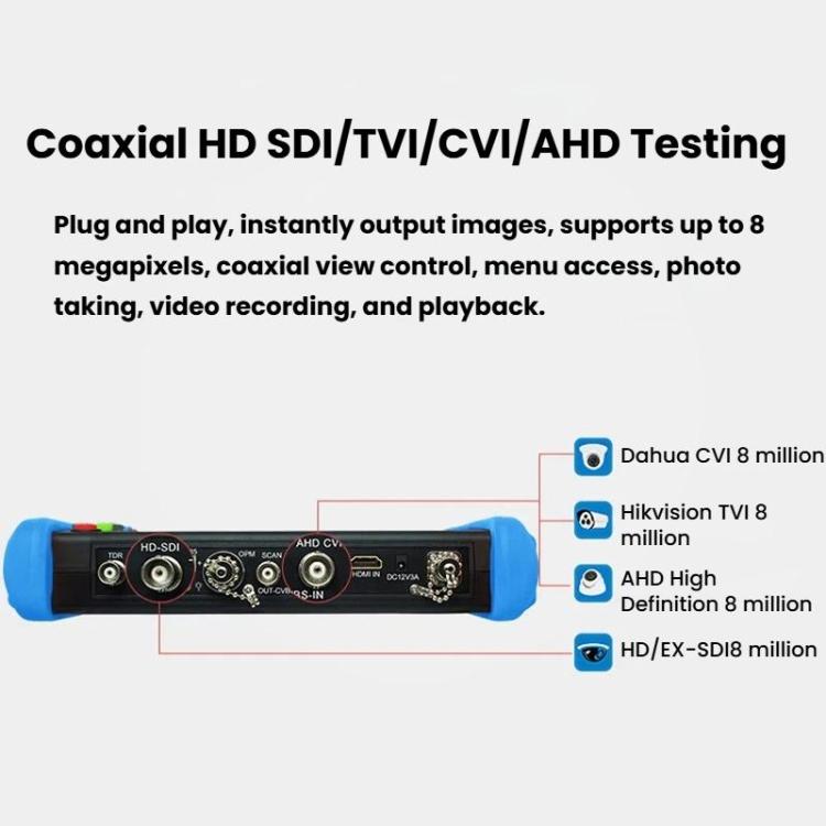 IPC9800MOVTADHSPlus+ Multi-Functional Engineering Tester Coaxial Network Video Surveillance Tester, US Plug, EU Plug, UK Plug, AU Plug