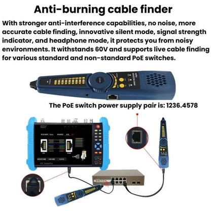 IPC9800MOVTADHSPlus+ Multi-Functional Engineering Tester Coaxial Network Video Surveillance Tester, US Plug, EU Plug, UK Plug, AU Plug