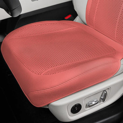 Ventilated Perforated Breathable Car Seat Cushion Universal Back Seat Cover For 5-Seater Cars, Front Seat Cushion Black, Front Seat Cushion Red, Front Seat Cushion Brown, Backrest Cushion Black, Backrest Cushion Red, Backrest Cushion Brown